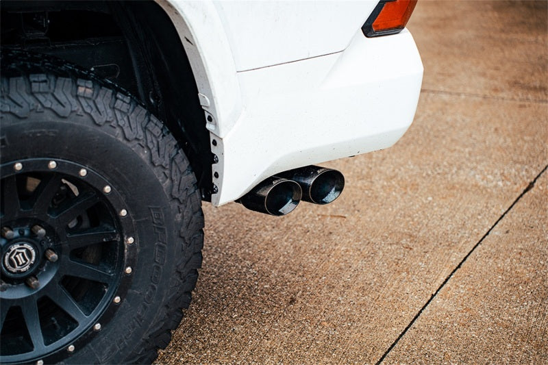 CORSA Performance Corsa 22-25 Toyota Tundra 4WD 3in Sport Cat-Back Side Exit Exhaust System w/ Twin 4in Black PVD Tips