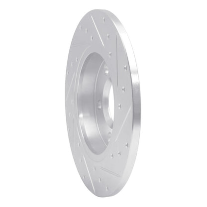 R1 Concepts R1 96-00 Volkswagen EuroVan Rear Left Drilled & Slotted Silver Brake Rotor