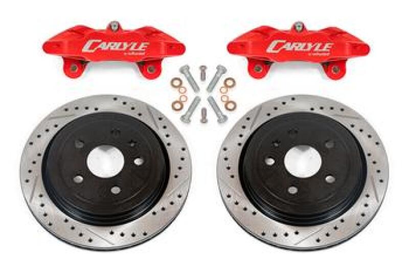BMR Suspension BMR 14-19 Chevrolet Corvette Brake Kit For 15in Conversion Drilled And Slotted Rotors/Red Calipers