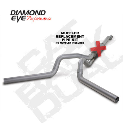 Diamond Eye Performance Diamond Eye KIT 4in Catback MFLR RPLCMENT PIPE DUAL AL: 03-07 FORD 6.0L F250/F350
