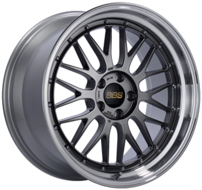 BBS LM 19x8.5 5x130 ET50 Diamond Black Center Diamond Cut Lip Wheel - 71.6CB