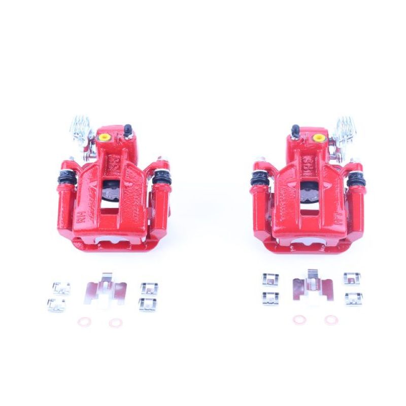 PowerStop Power Stop 94-01 Ford Mustang Rear Red Calipers w/Brackets - Pair