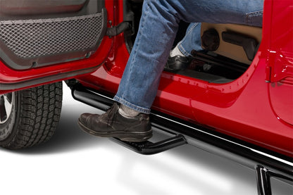 N-Fab Nerf Step 2019 Jeep Wrangler JT 4DR Truck Full Length - Gloss Black - 3in