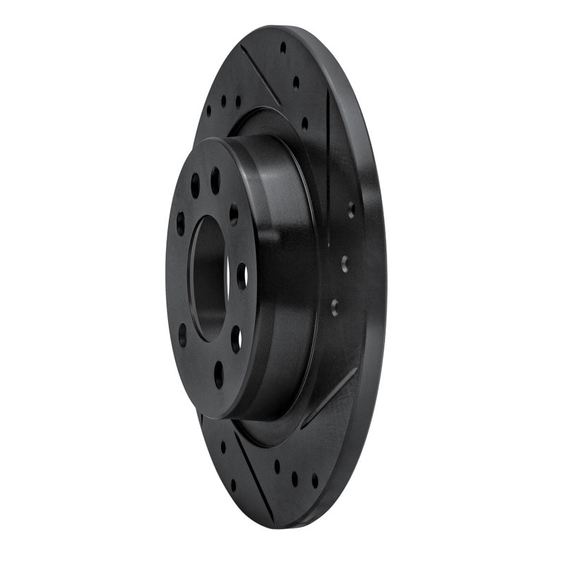 R1 Concepts R1 06-10 Pontiac Solstice Rear Right Drilled & Slotted Black Brake Rotor