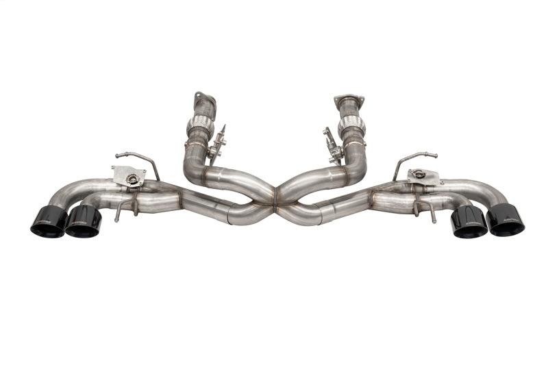 CORSA Performance Corsa 2020-2025 Corvette C8 3in Valved Cat-Back 4.5in Blk Quad Tips - Fits Factory NPP Exhaust w/AFM