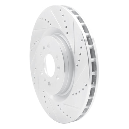 R1 Concepts R1 04-11 Cadillac CTS Front Right Drilled & Slotted Silver Brake Rotor