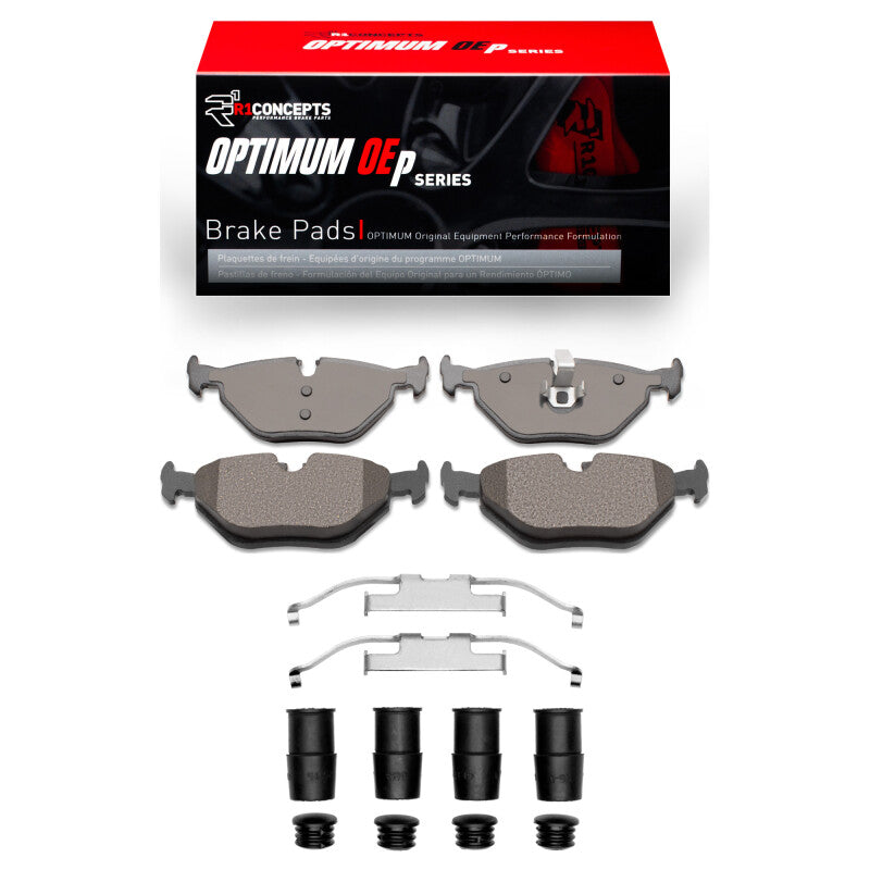 R1 Concepts R1 91-08 BMW 323I Rear Optimum OE Pads & Hardware Kit