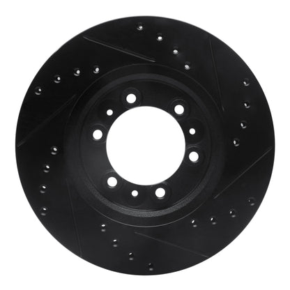 R1 Concepts R1 92-02 Acura SLX Front Left Drilled & Slotted Black Brake Rotor