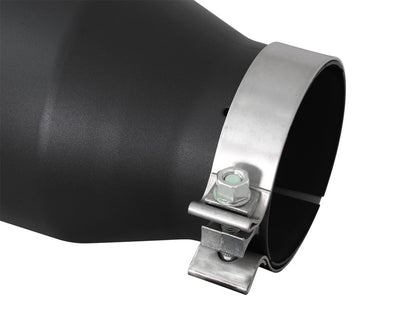 aFe Diesel Exhaust Tip Bolt On Black 4in Inlet x 6in Outlet x 15in