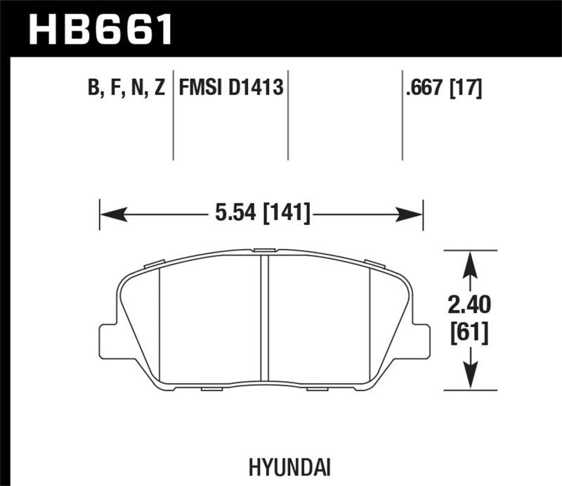 Hawk Performance Hawk 12-13 Hyundai Veloster / 2014 Kia Forte Front HPS 5.0 Street Brake Pads