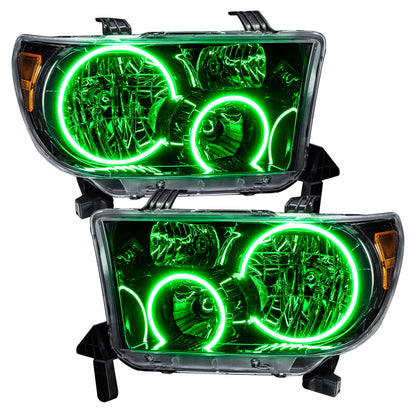 ORACLE Lighting Oracle 07-11 Toyota Tundra Pre-Assembled Headlights - Black Housing - ColorSHIFT