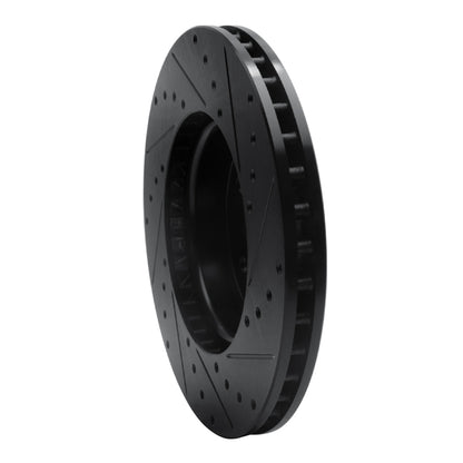 R1 Concepts R1 13-25 Cadillac CT4 Front Left Drilled & Slotted Black Brake Rotor