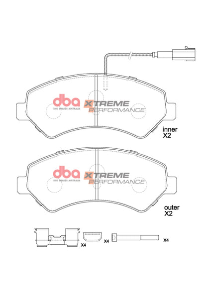 DBA 14-23 Ram ProMaster 1500 XP Performance Front Brake Pads