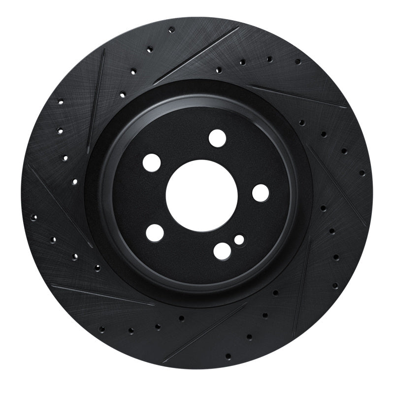 R1 Concepts R1 20-26 Mercedes-Benz GLS580 Rear Left Drilled & Slotted Black Brake Rotor