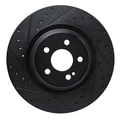 R1 Concepts R1 20-26 Mercedes-Benz GLS580 Rear Left Drilled & Slotted Black Brake Rotor