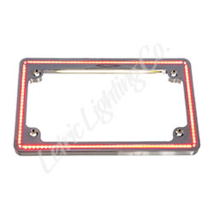 Letric Lighting Custom Hard Wire Perfect Plate Light License Plate Frame Chrome