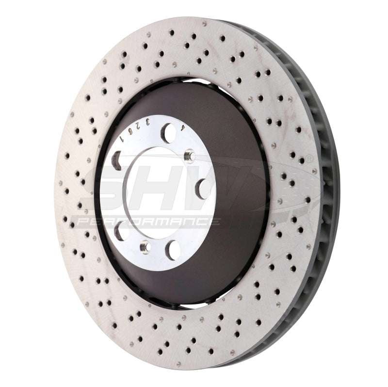 SHW Performance SHW 16-19 Porsche 911 GT3 RS w/o Ceramics Left Frt Drill-Dimp Lightweight Brake Rotor (99135140581)