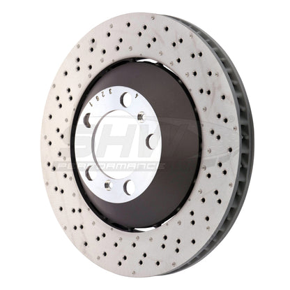 SHW Performance SHW 16-19 Porsche 911 GT3 RS w/o Ceramics Left Frt Drill-Dimp Lightweight Brake Rotor (99135140581)