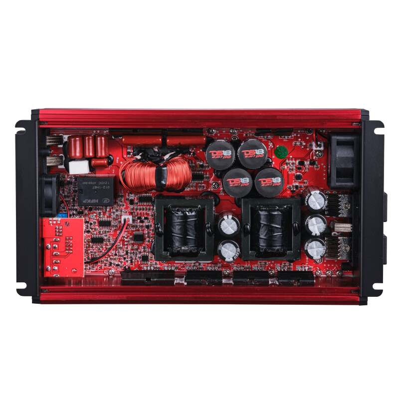 DS18 1-Channel Amp Class D Full-Range Monoblock 3500 Watts RMS/1ohm Red