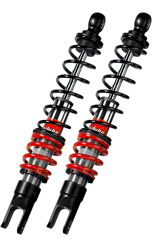 Bitubo Suspension Bitubo YGB0 Twinshocks Rear Adjustable: Spring Preload,  Red And Black Springs