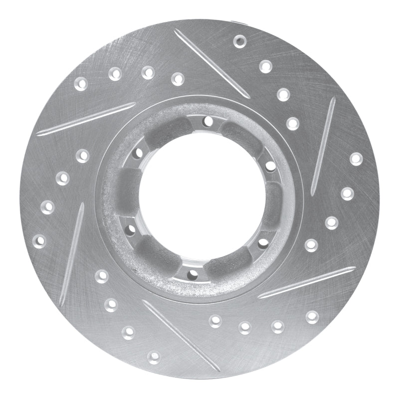 R1 Concepts R1 71-83 Renault Lecar Front Left Rear Left Drilled & Slotted Silver Brake Rotor