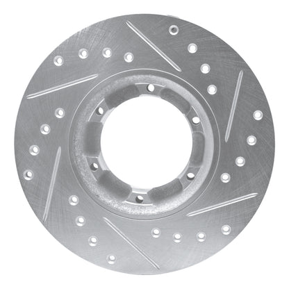R1 Concepts R1 71-83 Renault Lecar Front Left Rear Left Drilled & Slotted Silver Brake Rotor