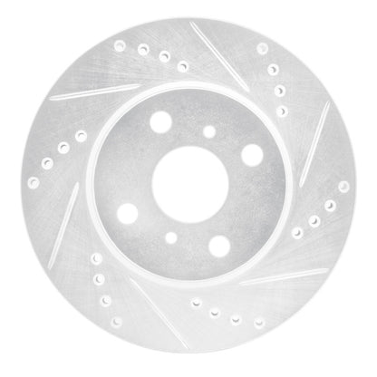 R1 Concepts R1 12-15 Scion IQ Front Right Drilled & Slotted Silver Brake Rotor