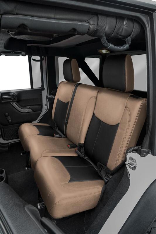 PRP Seats PRP 13-18 Jeep Wrangler JKU Rear Seat Cover/4 door - Black/Tan
