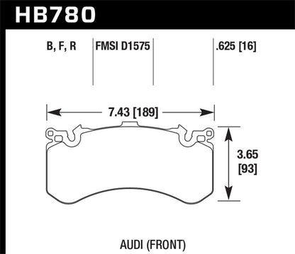 Hawk Performance Hawk 2018 Audi S6 Premium Plus/Prestige 4.0L / Audi S6 Prestige 4.0L HP+ Front Brake Pads