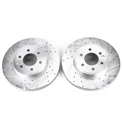PowerStop Power Stop 2003 Dodge Durango Front Evolution Drilled & Slotted Rotors - Pair