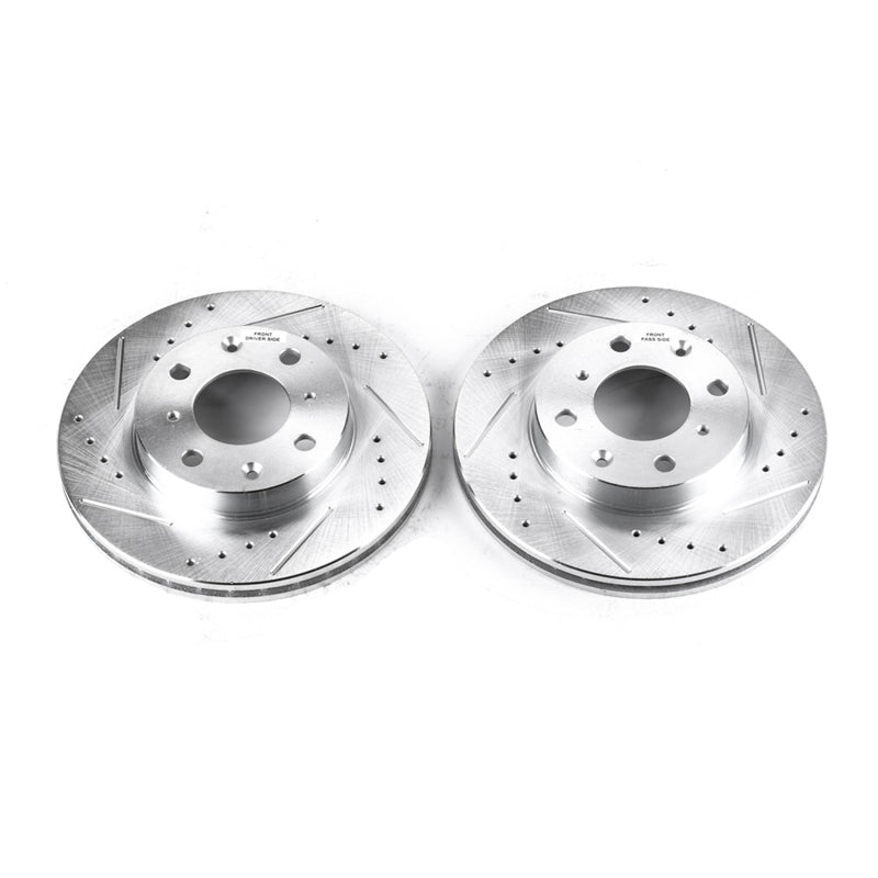 PowerStop Power Stop 90-00 Honda Civic Front Evolution Drilled & Slotted Rotors - Pair