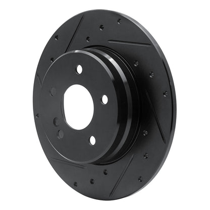 R1 Concepts R1 94-11 Mercedes-Benz C280 Rear Left Drilled & Slotted Black Brake Rotor