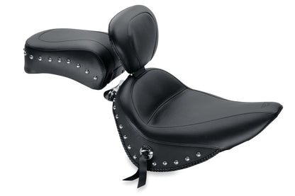 Mustang Motorcycle Mustang 00-15 Harley Softail Std Rear Tire Std Touring, Wide Touring Recessed Passenger Seat - Black