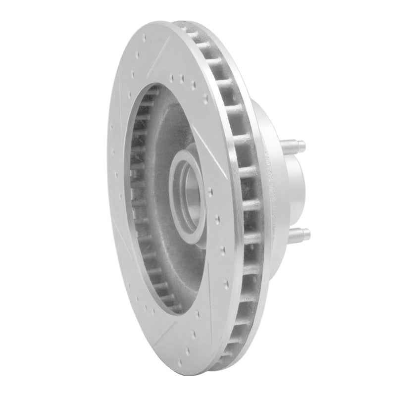 R1 Concepts R1 73-73 Ford Galaxie 500 Front Right Drilled & Slotted Silver Brake Rotor