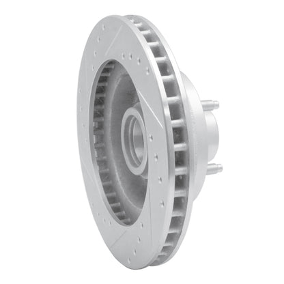 R1 Concepts R1 73-73 Ford Galaxie 500 Front Right Drilled & Slotted Silver Brake Rotor