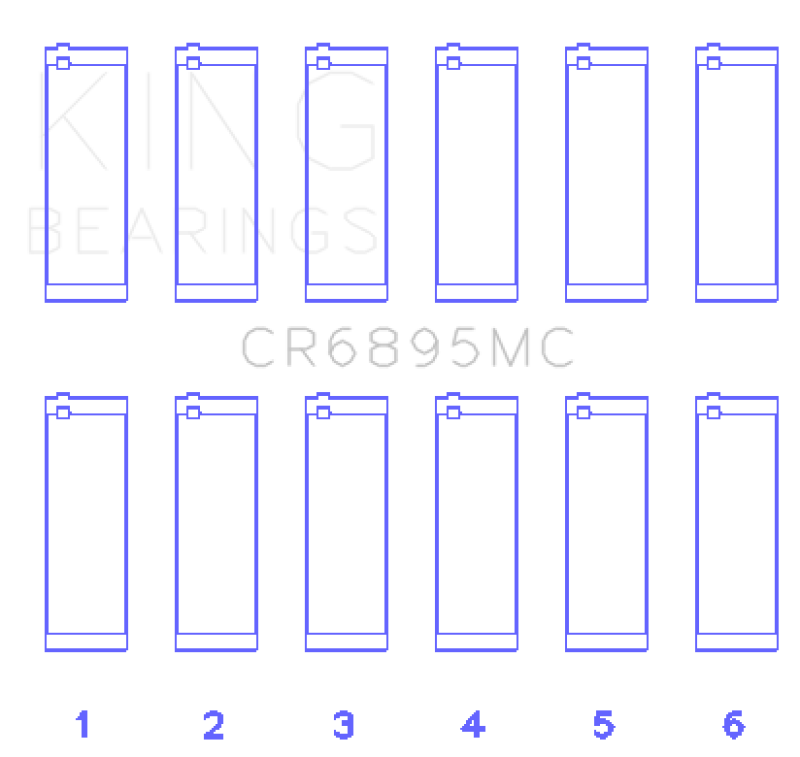 King Engine Bearings Ford Ecoboost 3.5L V6 (Size 0.75) Connecting Rod Bearing Set