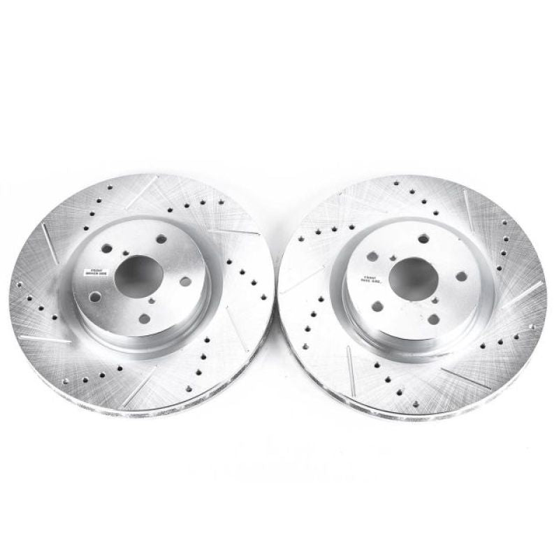 PowerStop Power Stop 05-14 Subaru Impreza Front Evolution Drilled & Slotted Rotors - Pair