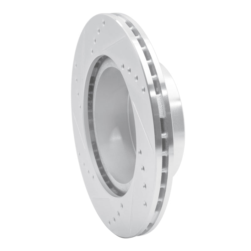 R1 Concepts R1 89-92 Toyota Cressida Front Right Drilled & Slotted Silver Brake Rotor
