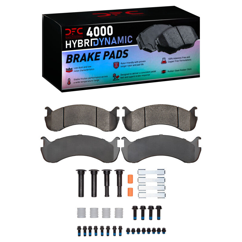 DFC 98-24 Beaver Motorcoach Monterey Rear/Front 4000 HybriDynamic Brake Pads and Hardware Kit