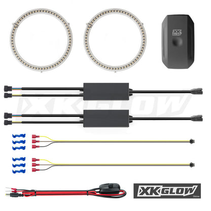 XKGLOW XK Glow 2x60mm - RGB Switchback Halo Million Color XKCHROME Smartphone App Controlled Kit