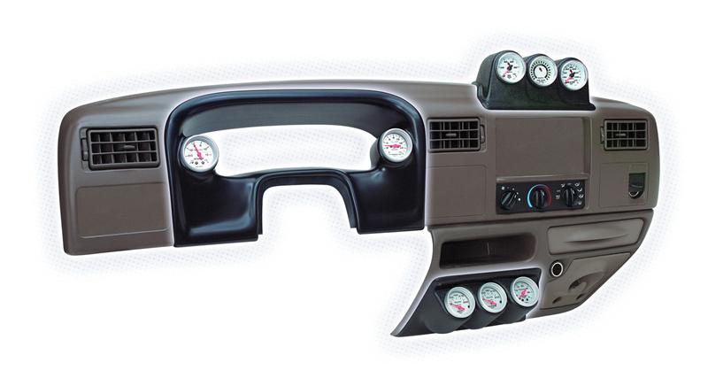 Autometer 99-03 Ford Super Duty 52mm Black Triple Dash Top Pod