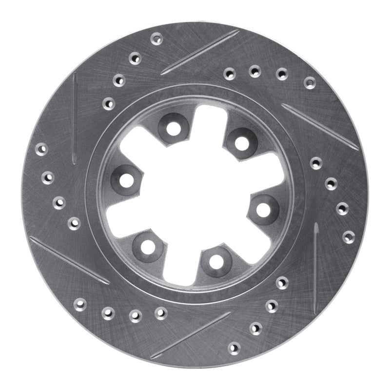 R1 Concepts R1 85-97 Nissan D21 Pickup RWD (4 Cyl Excl HD) Front Right Drill & Slot Silver Brake Rotor