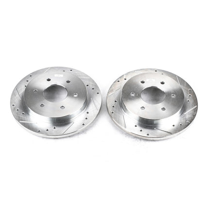 PowerStop Power Stop 04-10 Infiniti QX56 Rear Evolution Drilled & Slotted Rotors - Pair