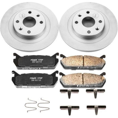 PowerStop Power Stop 91-96 Ford Escort Rear Z17 Evolution Geomet Coated Brake Kit