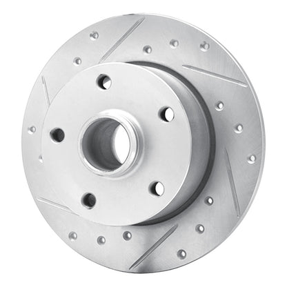 R1 Concepts R1 96-08 Audi A4 (Mexico) Rear Left Drilled & Slotted Silver Brake Rotor