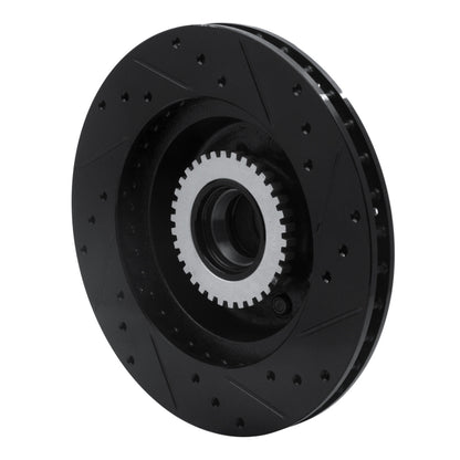 R1 Concepts R1 91-96 Buick COMMERCIAL CHASSIS Front Left Drilled & Slotted Black Brake Rotor