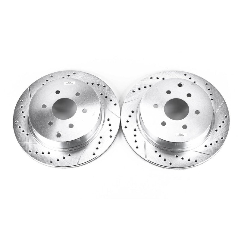 PowerStop Power Stop 05-12 Nissan Pathfinder Rear Evolution Drilled & Slotted Rotors - Pair