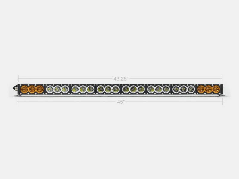 Cali Raised LED Cali Raised 43 Amber/White Dual Function Led Bar - Dual Function Wire Harness/Tall Dual Function Sw