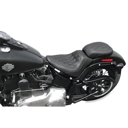 Mustang Motorcycle Mustang 11-13 Harley Blackline, 12-17 Slim,Slim S Wide Tripper Solo Seat Diamond Stitch - Black