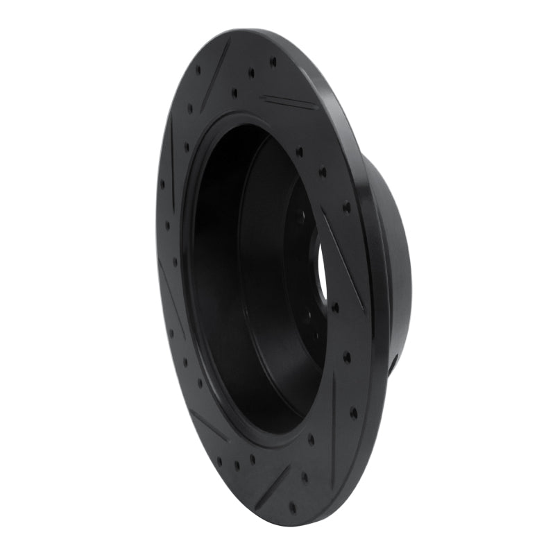 R1 Concepts R1 10-21 Hyundai Santa Fe XL Rear Right Drilled & Slotted Black Brake Rotor